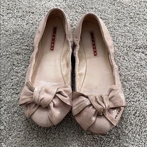 Prada bow flats
